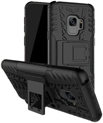 Samsung Galaxy S9 Robuust Hybride Hoesje Zwart afbeelding 1