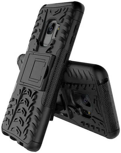 Samsung Galaxy S9 Robuust Hybride Hoesje Zwart afbeelding 3