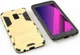 Samsung Galaxy A8 (2018) Hybride Hoesje met stand Goud afbeelding 4