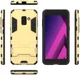 Samsung Galaxy A8 (2018) Hybride Hoesje met stand Goud afbeelding 5