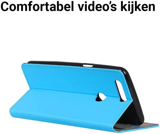 Huawei P Smart Hoesje met Kaarthouder Blauw afbeelding 3
