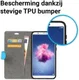 Huawei P Smart Hoesje met Kaarthouder Blauw afbeelding 4
