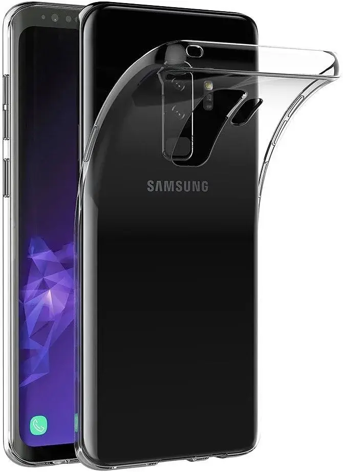 Samsung Galaxy S9 Plus Hoesje Dun TPU Back Cover Transparant afbeelding 1