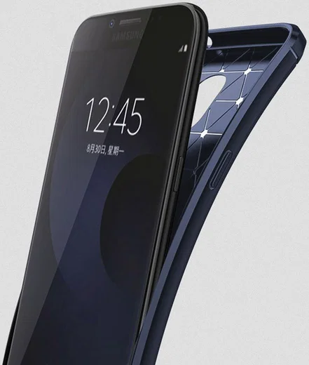 Samsung Galaxy S9 Plus Geborsteld TPU Hoesje Blauw afbeelding 3