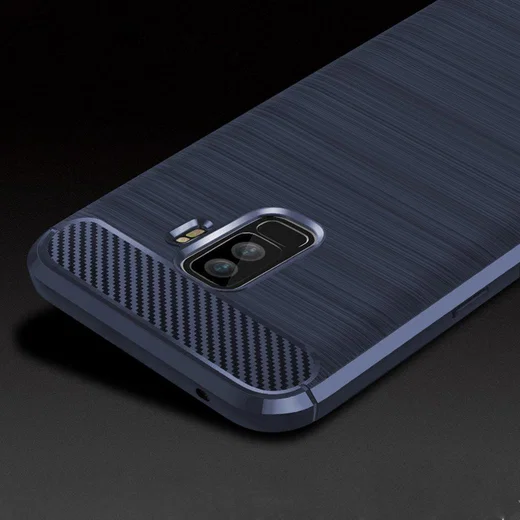 Samsung Galaxy S9 Plus Geborsteld TPU Hoesje Blauw afbeelding 8