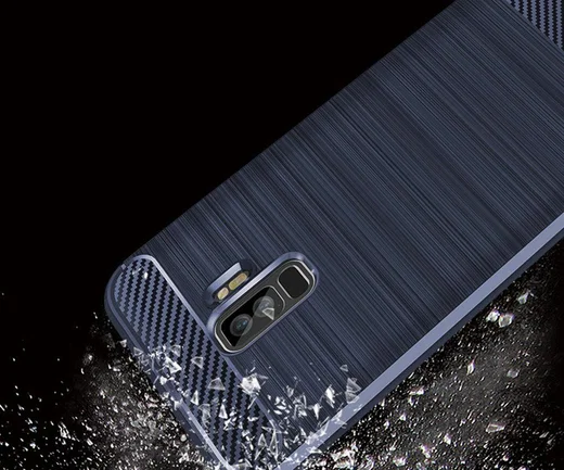Samsung Galaxy S9 Plus Geborsteld TPU Hoesje Blauw afbeelding 9