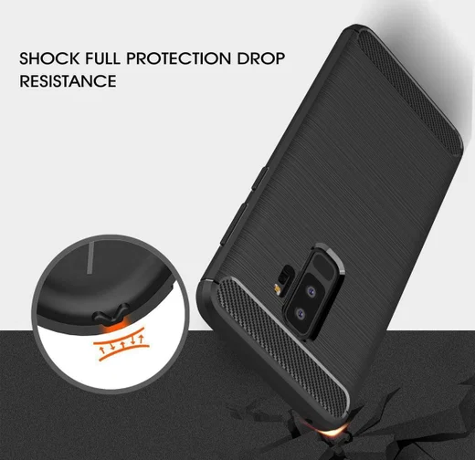 Samsung Galaxy S9 Plus Geborsteld TPU Hoesje Rood afbeelding 5