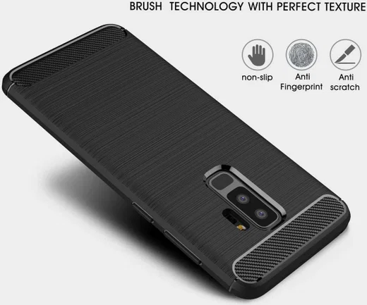 Samsung Galaxy S9 Plus Geborsteld TPU Hoesje Rood afbeelding 10