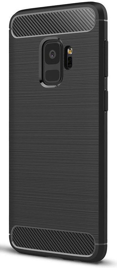 Samsung Galaxy S9 Geborsteld TPU Hoesje Zwart afbeelding 1