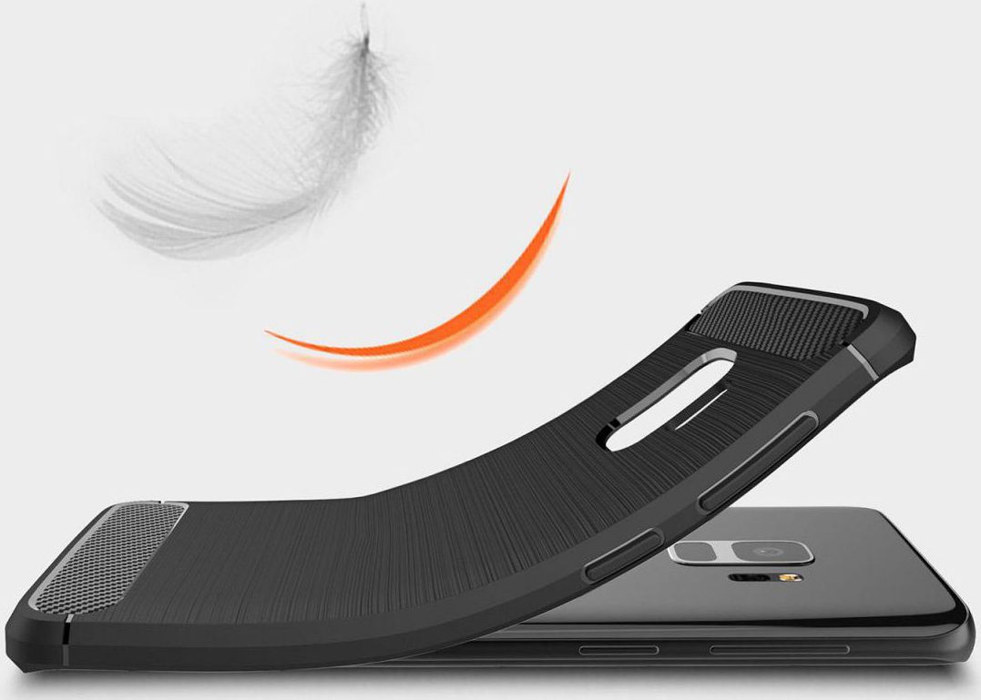 Samsung Galaxy S9 Geborsteld TPU Hoesje Zwart afbeelding 4