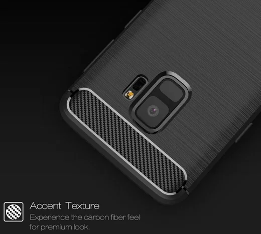 Samsung Galaxy S9 Geborsteld TPU Hoesje Zwart afbeelding 5