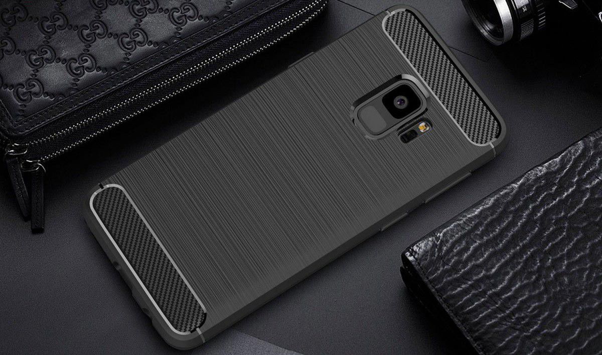 Samsung Galaxy S9 Geborsteld TPU Hoesje Zwart afbeelding 6