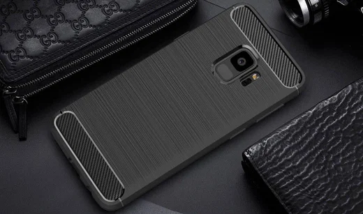 Samsung Galaxy S9 Geborsteld TPU Hoesje Zwart afbeelding 6