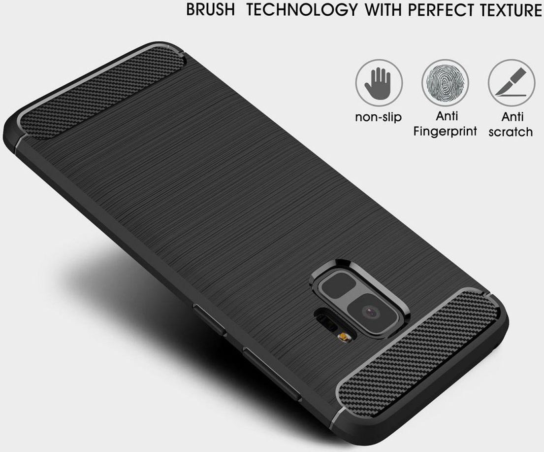 Samsung Galaxy S9 Geborsteld TPU Hoesje Zwart afbeelding 7