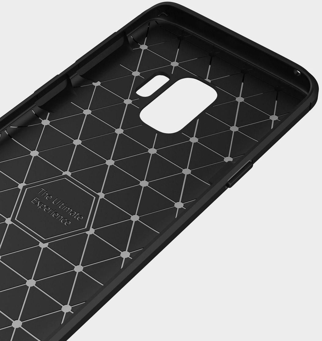 Samsung Galaxy S9 Geborsteld TPU Hoesje Zwart afbeelding 8