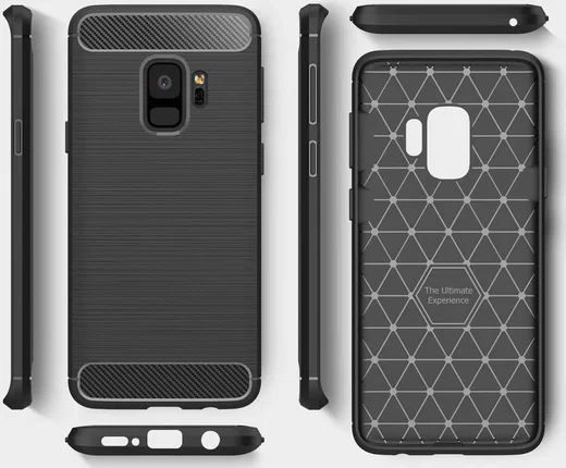 Samsung Galaxy S9 Geborsteld TPU Hoesje Zwart afbeelding 10