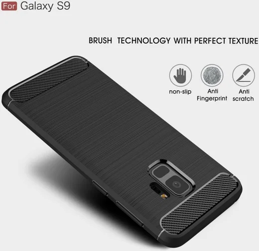 Samsung Galaxy S9 Geborsteld TPU Hoesje Rood afbeelding 6