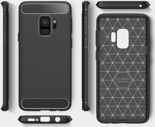 Samsung Galaxy S9 Geborsteld TPU Hoesje Grijs afbeelding 6