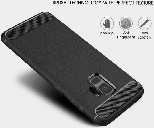 Samsung Galaxy S9 Geborsteld TPU Hoesje Grijs afbeelding 8