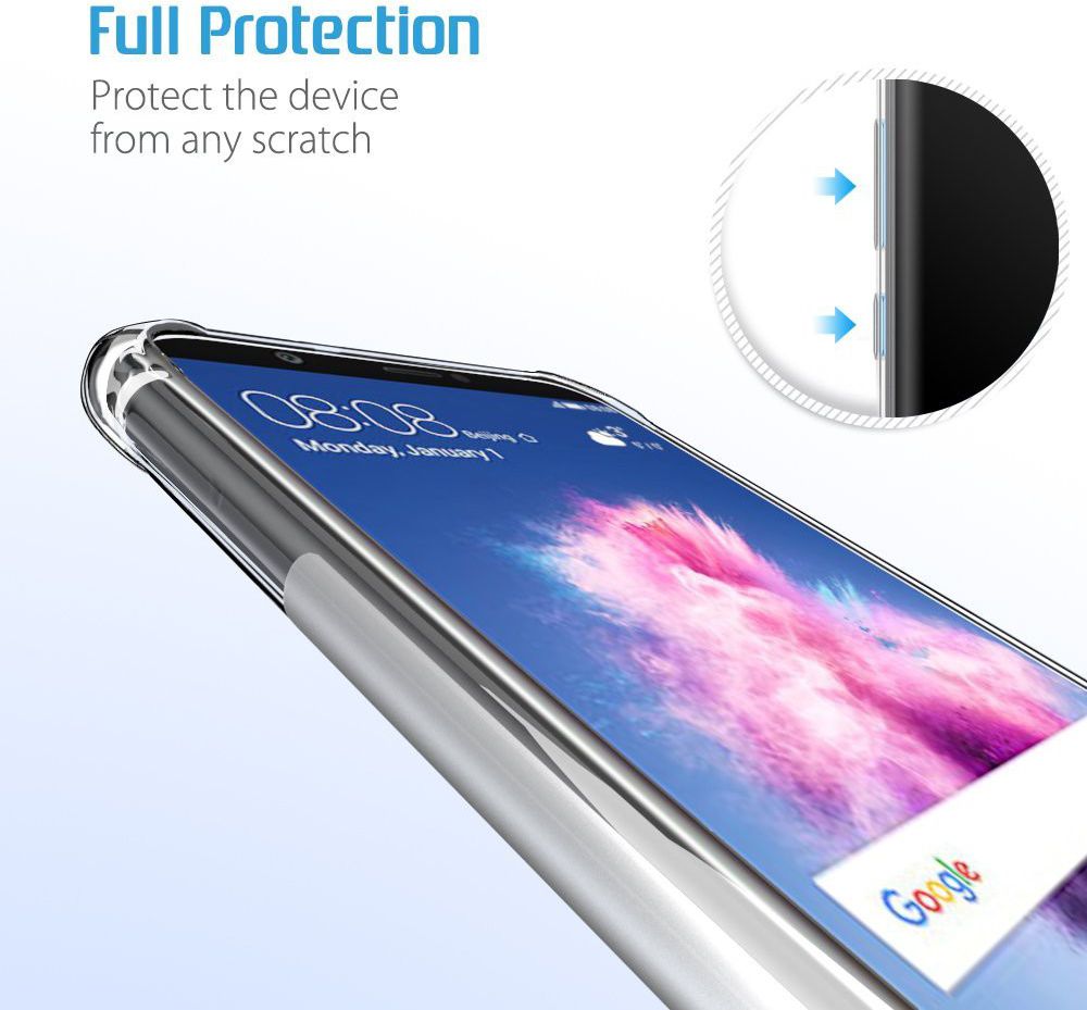 Huawei P Smart Schokbestendig TPU Hoesje Transparant afbeelding 10
