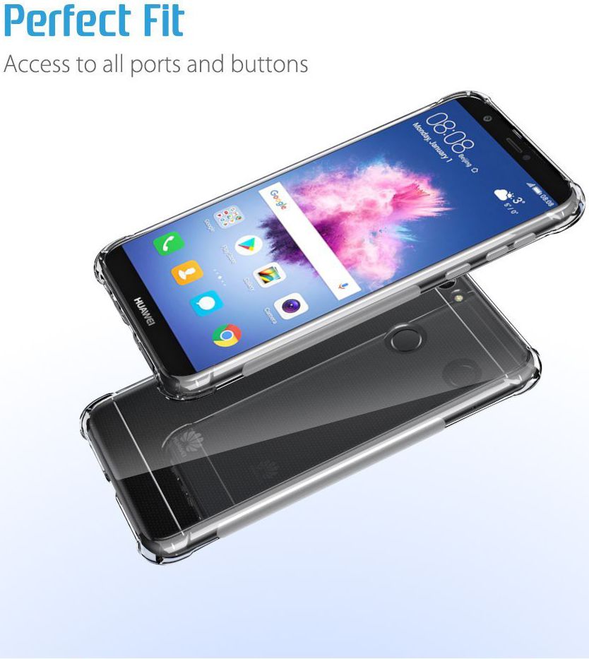 Huawei P Smart Schokbestendig TPU Hoesje Transparant afbeelding 13