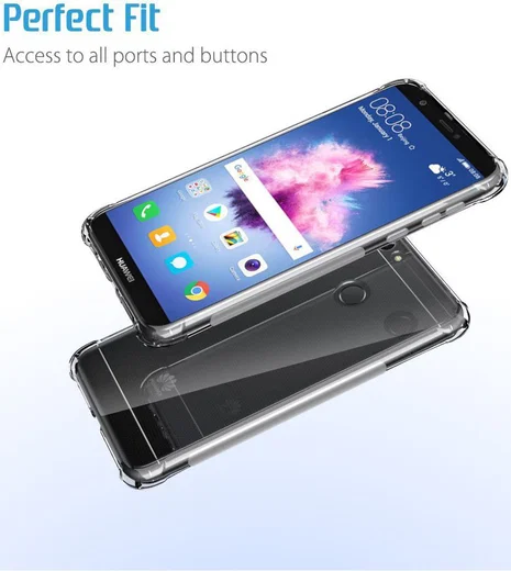 Huawei P Smart Schokbestendig TPU Hoesje Transparant afbeelding 13