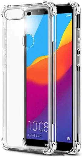 Huawei P Smart Schokbestendig TPU Hoesje Transparant afbeelding 1