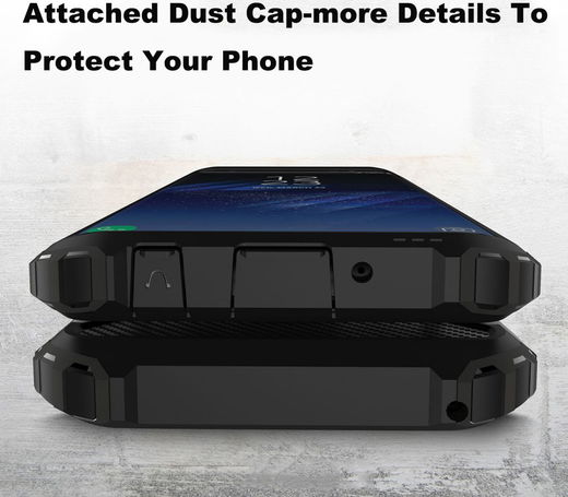 Samsung Galaxy S9 Hoesje Shock Proof Hybride Backcover Zwart afbeelding 10