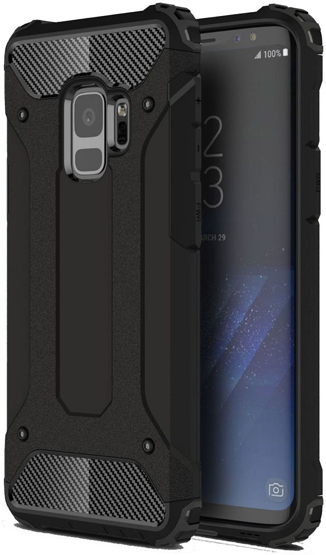 Samsung Galaxy S9 Hoesje Shock Proof Hybride Backcover Zwart afbeelding 8