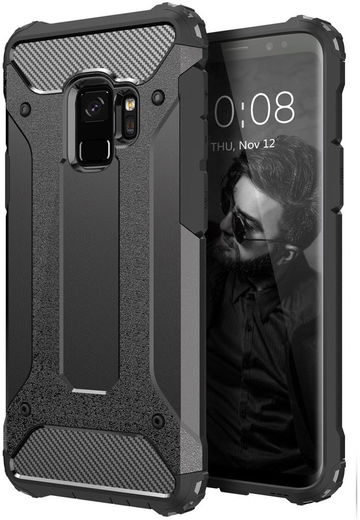 Samsung Galaxy S9 Hoesje Shock Proof Hybride Backcover Zwart afbeelding 1