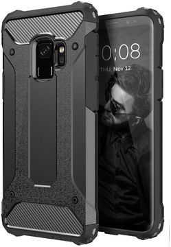 Samsung Galaxy S9 Hoesje Shock Proof Hybride Backcover Zwart