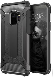 Samsung Galaxy S9 Hoesje Shock Proof Hybride Backcover Zwart afbeelding