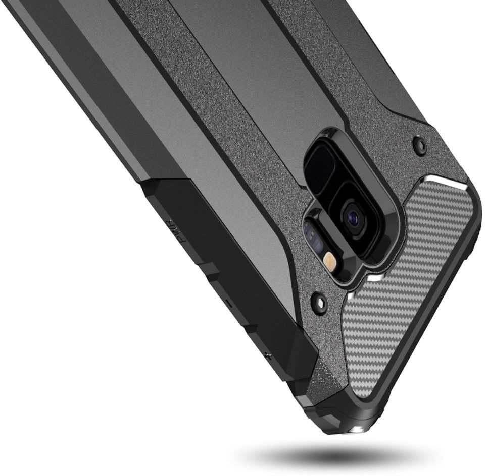 Samsung Galaxy S9 Hoesje Shock Proof Hybride Backcover Zwart afbeelding 5