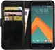 Rosso Element HTC 10 Hoesje Book Cover Zwart afbeelding 1