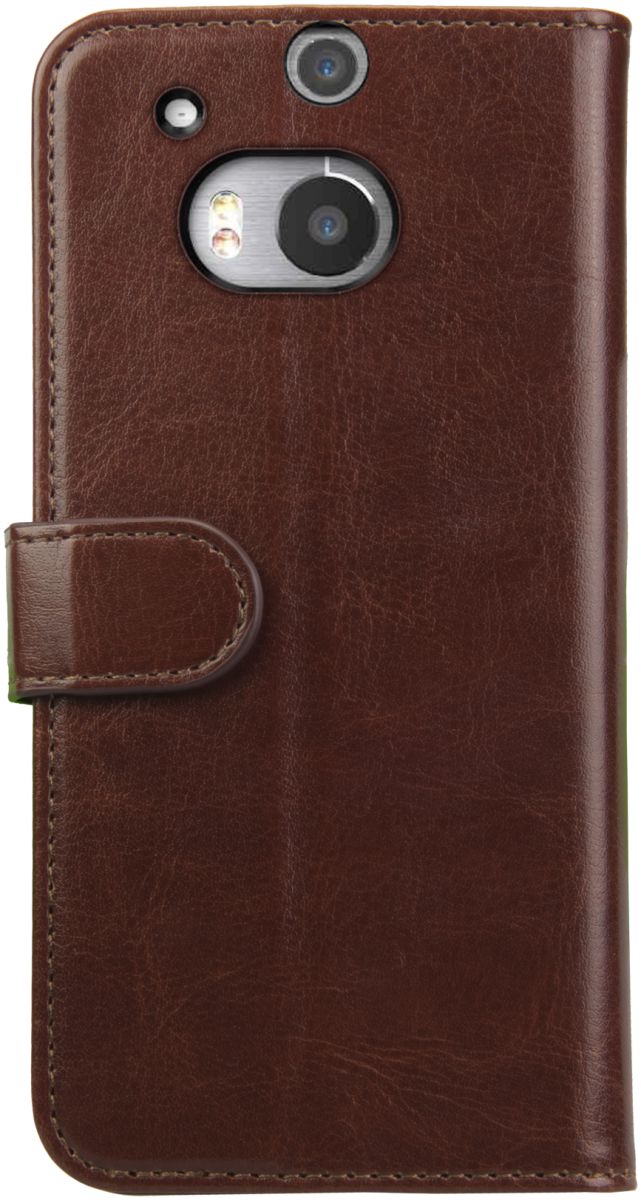 Rosso Element HTC One M8 Hoesje Book Cover Bruin afbeelding 5