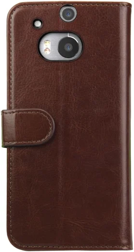 Rosso Element HTC One M8 Hoesje Book Cover Bruin afbeelding 5