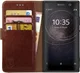 Rosso Element Sony Xperia XA2 Hoesje Book Cover Bruin afbeelding 1