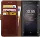Rosso Element Sony Xperia XA2 Ultra Hoesje Book Cover Bruin afbeelding 1