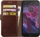 Rosso Element Motorola Moto X4 Hoesje Book Cover Bruin afbeelding 1