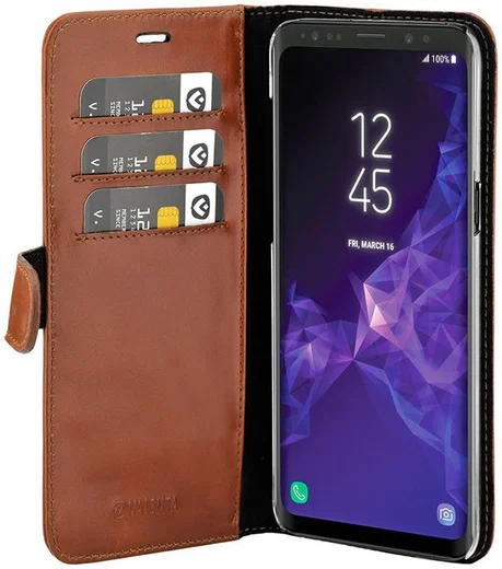 Valenta Galaxy S9 Plus Classic Hoesje Leer Book Case Bruin afbeelding 5