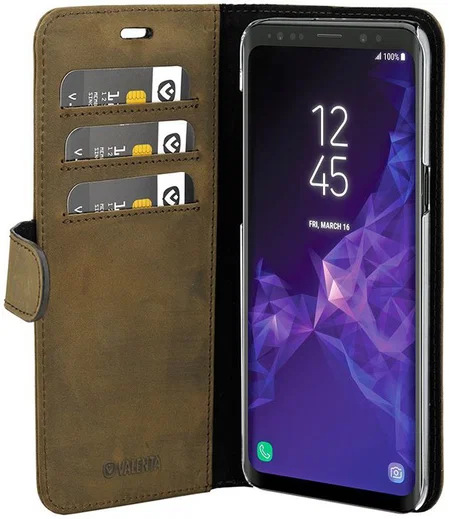 Valenta Galaxy S9 Plus Classic Hoesje Leer Book Case Vintage Bruin afbeelding 5