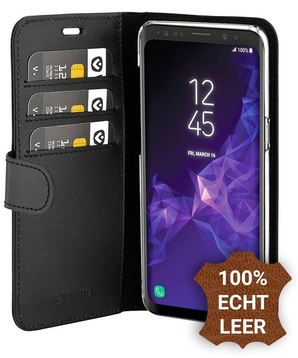 Valenta Galaxy S9 Classic Hoesje Echt Leer Book Case Zwart afbeelding 1