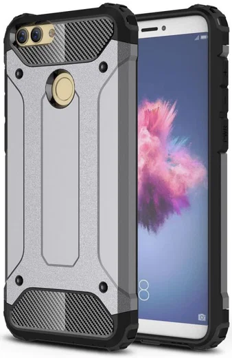 Huawei P Smart Hybride Hoesje Grijs afbeelding 1