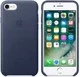 Originele Apple iPhone 8 / 7 Leather Case Midnight Blue afbeelding 3