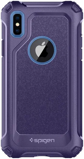 Spigen Pro Guard Hoesje Apple iPhone X Deep Purple afbeelding 6