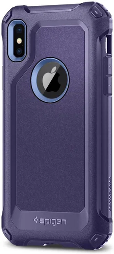 Spigen Pro Guard Hoesje Apple iPhone X Deep Purple afbeelding 7