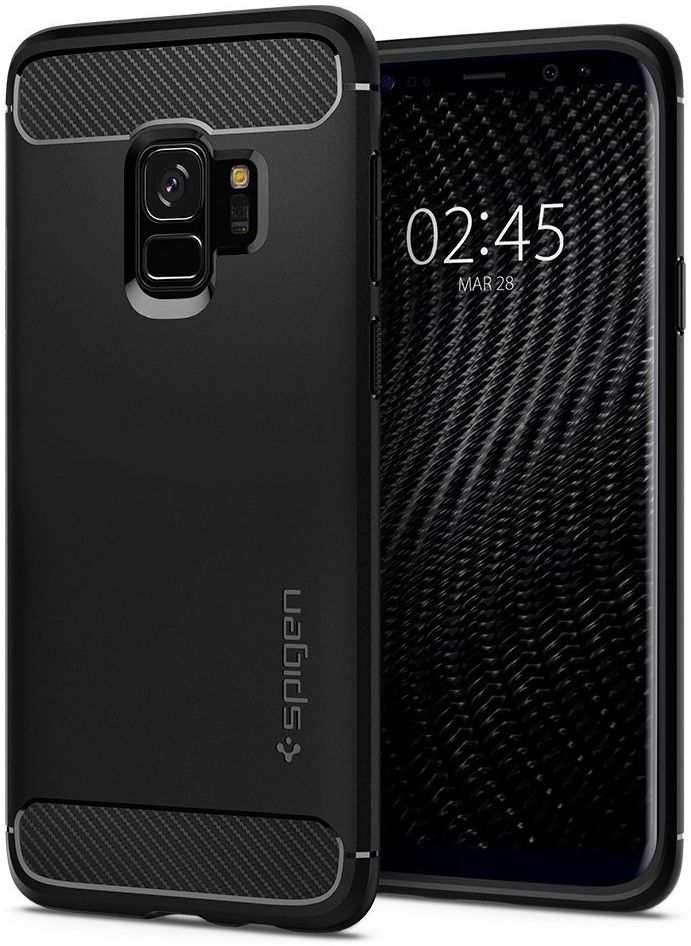 Spigen Rugged Armor Hoesje Samsung Galaxy S9 Matte Black afbeelding 1