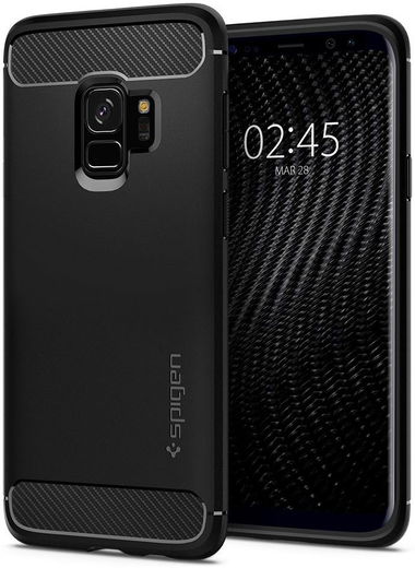 Spigen Rugged Armor Hoesje Samsung Galaxy S9 Matte Black afbeelding 1