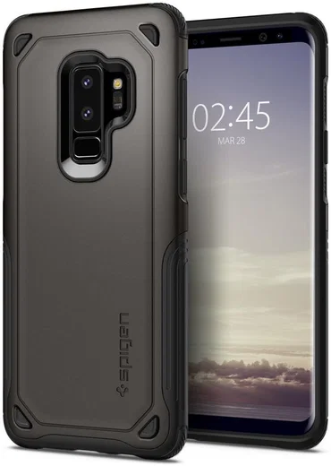 Spigen Hybrid Armor Hoesje Samsung Galaxy S9 Plus Gunmetal afbeelding 1