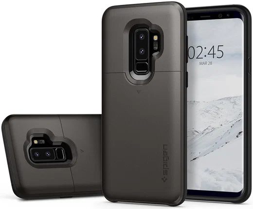 Spigen Slim Armor Hoesje Samsung Galaxy S9 Plus Gunmetal afbeelding 3